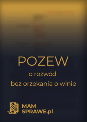 pozew o rozwód bez orzekania o winie